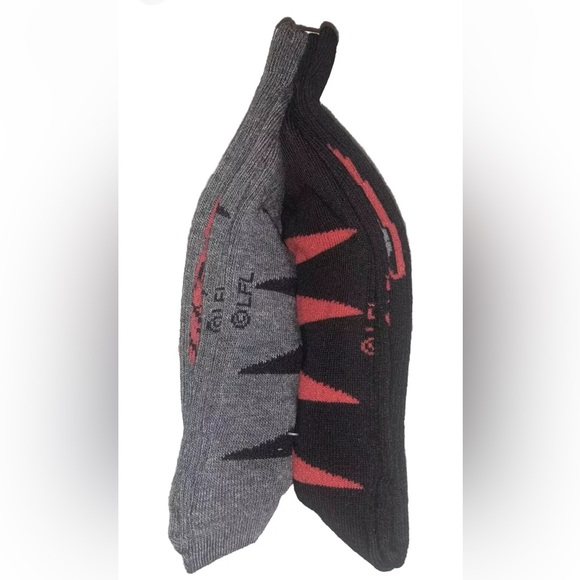 Star Wars Kylo & Stormtrooper Crew Socks 2 Pair Men 6-12 Black Red w Helmet Ren - Picture 6 of 8